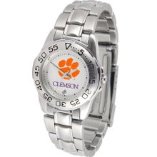 Clemson Tigers Womens Steel Sports Watch