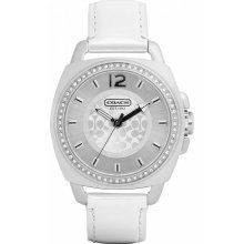 Coach 14501304 Boyfriend Crystal Detail Silver Dial Women's Watch