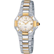 Coutura Two Tone White Dial, Ladies' Seiko