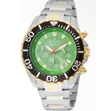 Croton Watches Men's Chronomaster Chronograph Green Dial Two Tone Two