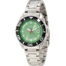 Croton Women's CA201228SSGR Green Dial Stainless Steel