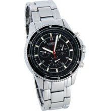 CURREN 8005 Round Dial Steel Band Men's Wrist Watch (Black)