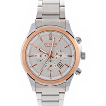 CURREN 8085 Round Bezel Chronograph Wrist Watch Date Male