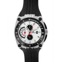 Danish Design Mens Sportive Stainless Watch - Black Rubber Strap - Silver Dial - DDSIQ12Q739