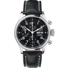 Davosa Pilot Men's Chronograph Watch 16100456 With Valjoux Automatic Movement, Day, Date Function And Large Crown.