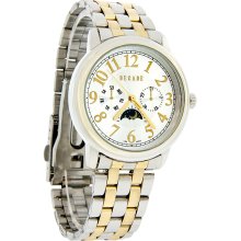 Decade Mens Moonphase Design Two Tone Quartz Watch 31629