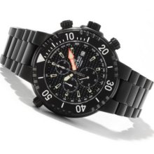 Deep Blue Men's Sea Chrono Quartz 1K PVD Stainless Steel Bracelet Watch