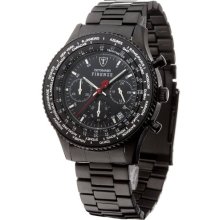 Detomaso Firenze Chronograph Ipb Men's Quartz Watch With Black Dial Analogue Display And Black Stainless Steel Bracelet Sm1624c-Bk