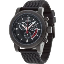 Detomaso Men's Quartz Watch With Black Dial Analogue Display And Black Silicone Strap Dt1031-A
