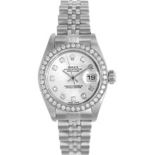 Diamond Rolex Ladies Datejust Steel & White Gold Watch 69174