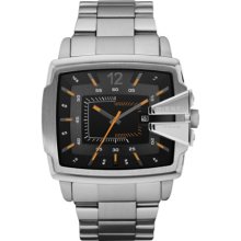 Diesel Men's DZ1497 Silver Stainless-Steel Quartz Watch with Blac ...