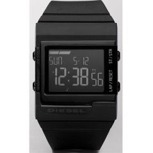 Diesel Watch, Digital Black Plastic Strap 45x38mm DZ7150