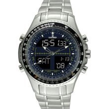 Digital Alarm Chronograph World Time Blue Dial