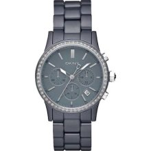 Dkny Boyfriend Aluminum Chronograph Crystal Ladies Watch Bracelet Ny8325