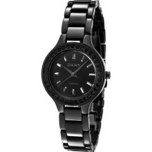 DKNY Ceramic Crystal Bezel Bracelet Women's Watch NY8142