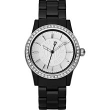 DKNY DKNY Black Resin Logo Glitz Watch