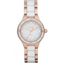 DKNY Ladies Ceramic Two Tone Steel Bracelet NY8500 Watch