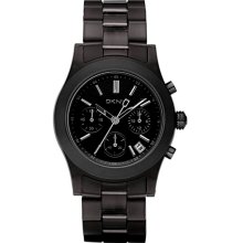 DKNY NY8164 Black Dial Plastic Bracelet Chronograph Women's Watch