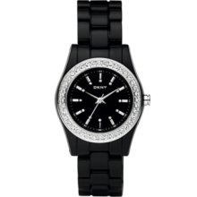 DKNY Watch, Womens Black Plastic Bracelet NY8146
