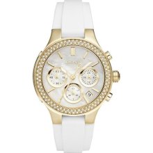 DKNY White Silicone Chronograph Ladies Watch NY8197