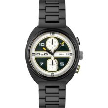 Dolce & Gabbana Men's Song Chronograph Black Stainless Steel ...