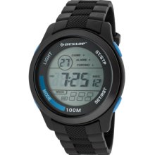 Dunlop Watches Men's Digital Multi-Function Black Rubber Black Rubber