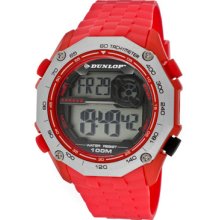 Dunlop Watches Men's Hurricane Digital Multi-Function Red Rubber Red