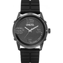 E12533G1 UNLTD by Marc Ecko The Fuse Black Plastic Watch