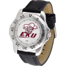 Eastern Kentucky Colonels Mens Leather Sports Watch