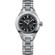 EBEL 'Onde' Diamond Index Bracelet Watch, 30mm Silver/ Black