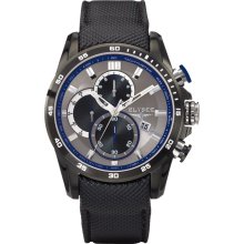 Elysee Mens Grip Master Chronograph Stainless Watch - Black Nylon Straph - Gunmetal Dial - E24101