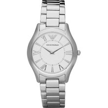 Emporio Ar2056 White Dial Stainless Steel Mens Watch Fast Shipping
