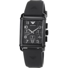 Emporio Armani Men s Classic Quartz Chronograph Silicone Strap Watch