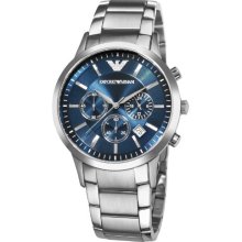Emporio Armani Men's AR2448 Silver Stainless-Steel Quartz Watch w ...