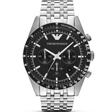 Emporio Armani Silver Seven Link Bracelet Watch, 46mm