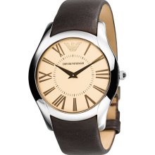 Emporio Armani Super Slim Leather Mens Watch AR2041