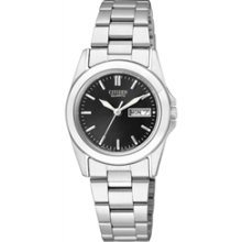 EQ0560-50E - Citizen Quartz Elegant Day Date Stainless Steel Ladies Watch