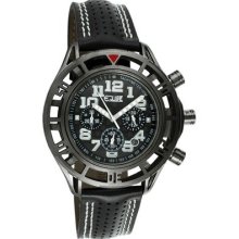 Equipe Chassis Men's Watch with Black Case and Black / White Dial