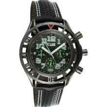 Equipe Chassis Men's Watch with Black Case and Black / Green Dial