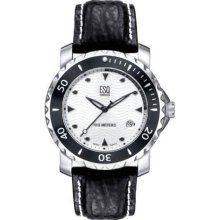 ESQ Men's Stainless Steel Submersible 100m Silver Tone Wave Dial 07301136