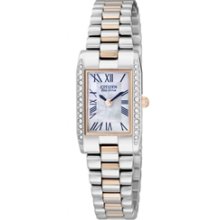 EW9816-51D - Citizen Eco-Drive Ladies Dual Tone Swarovski Crystals Elegant Watch