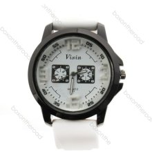 Fashion Army Pilot Men Silicone Rubber Sport Quartz Analogue Wrist Watch