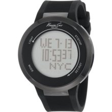 Fashion Men Date Kenneth Cole Kc1776 Silicone Strap Dial Digital Wrist Watch