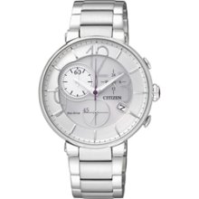 FB1200-51A - Citizen Eco-Drive Ladies Chonograph Sapphire WR 30m Made in Japan Watch