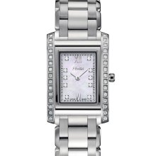 Fendi 'Loop - Medium' Diamond Bracelet Watch Silver