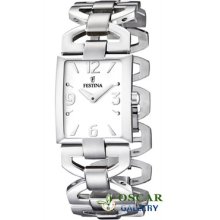 Festina Dame F16557/2 Analog Rectangular Women's Watch 2 Years Warranty