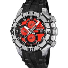 Festina F16600-7 Men's Bike Chronograph Red & Black Dial Rubber St