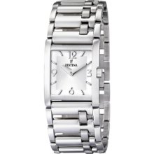 Festina Ladies Analogue Watch F16550/2 With Stainless Steel Strap And Silver Dial