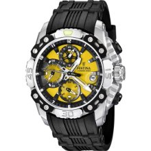 Festina Men's Bike 2011 Chronograph Watch F16543/6 With Rubber Strap And Yellow Dial