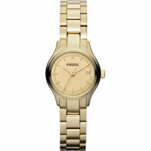 Fossil Archival Es3166 Ladies Stainless Steel Case Date Mineral Watch